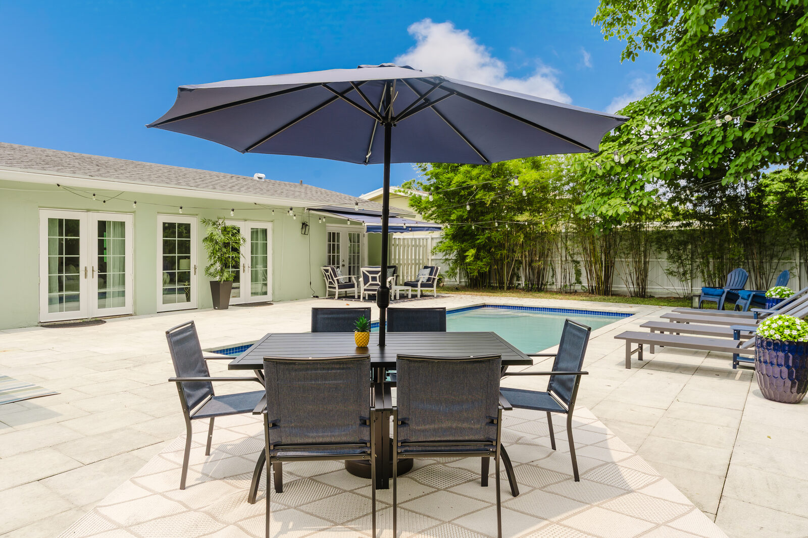 Pool deck and outdoor living